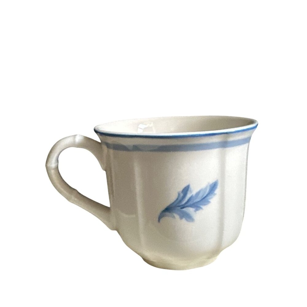 Villeroy & Boch Luxembourg Blue & White Porcelain Teacup & Saucer Set